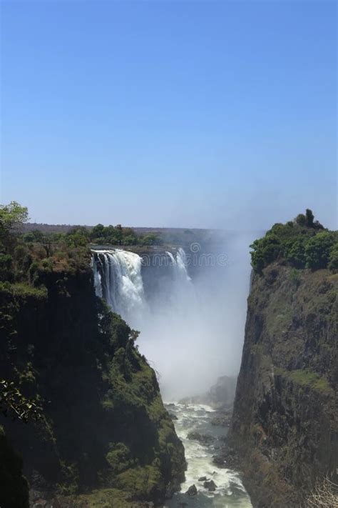 Victoria Falls, Ground View from Zimbabwe Side Editorial Stock Photo ...