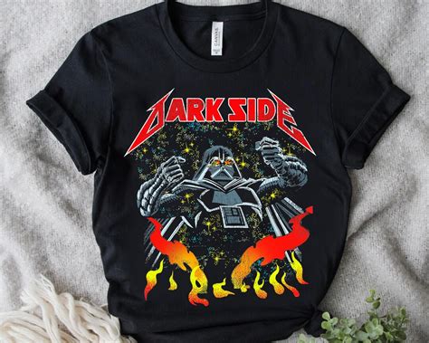 Retro Vintage Star Wars Darth Vader Heavy Metal Flame T Shirt Etsy