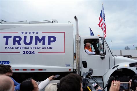 Trump Rides In Garbage Truck In Effort To Seize On Biden Comment