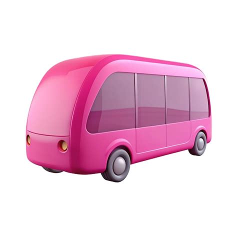 A Pink Bus With The Number 4 On The Side Premium Ai Generated Psd