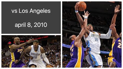 Carmelo Anthony 31 Pts Vs Los Angeles Lakers Highlights April 8 2010