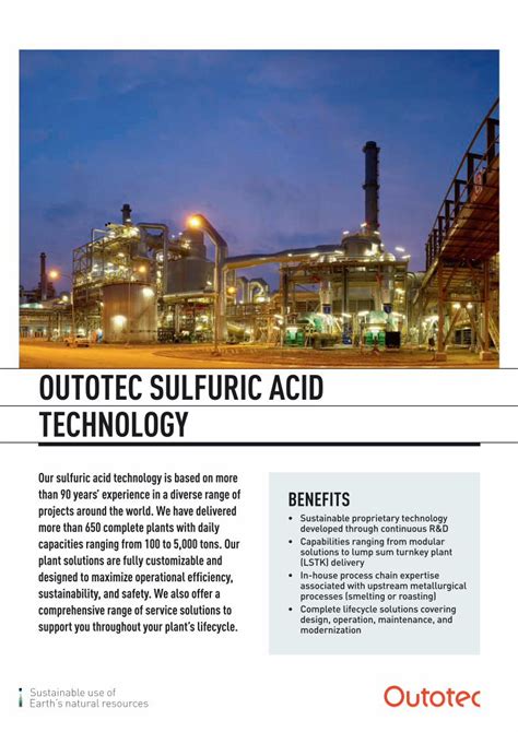 PDF OutOtec Sulfuric Acid TechnOlOgy Effective HeAt RecOvery FOr