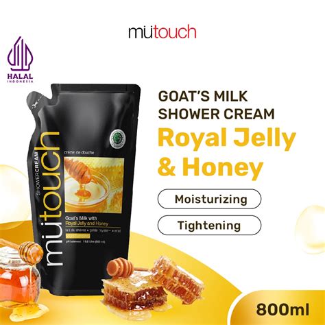 Jual Mutouch Goat S Milk Shower Cream Royal Jelly And Honey Ml