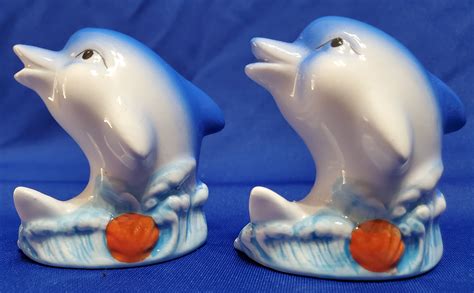 Dolphin Salt And Pepper Shakers Etsy