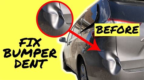 How To Fix A Bumper Dent Youtube