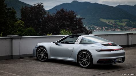 Porsche 911 Targa 2021my 4 Color Dolomite Silver Metallic Rear