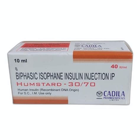 Biphasic Isophane Insulin Injection Ip Iu Ml At Best Price In Ahmedabad