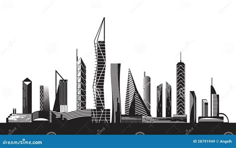 Urban Cityscape By Day Stock Vector Illustration Of Estates 28791949