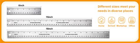 Pieces Stainless Steel Cork Back Rulers Metal Ruler Set Non Slip