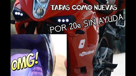 REPARA LOS PLASTICOS DE TU MOTO CON FIBRA De VIDRIO Y PASTA CON TODO