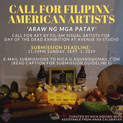 Call for Filipinx-American Visual Artists: Araw Ng Mga Patay