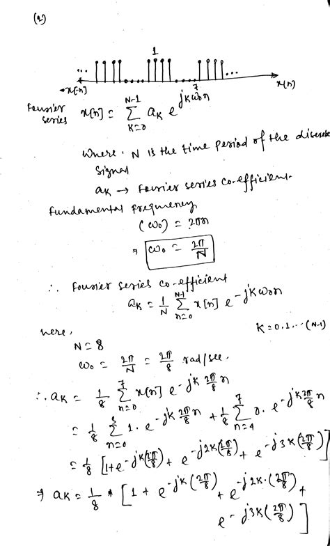 Solved 2 Determine The Fourier Series Coefficients For The