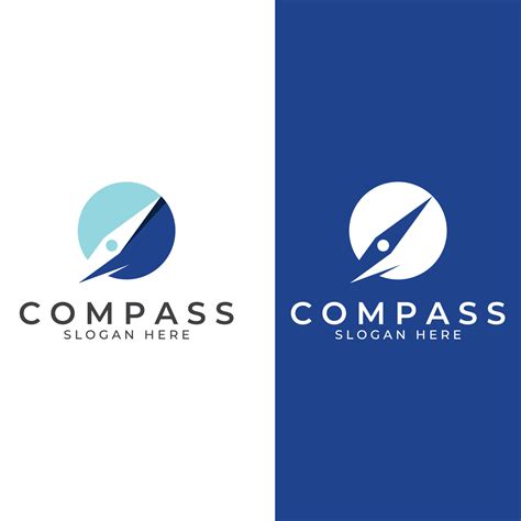 Compass Logo Directional Guide Or Pandom Compass Logo Icon Vector Illustration Template