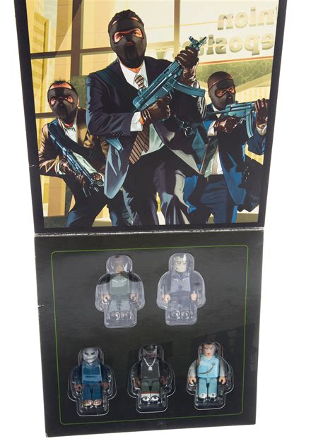 Medicom X Kubrick Grand Theft Auto V Heist Edition Set Black Figures