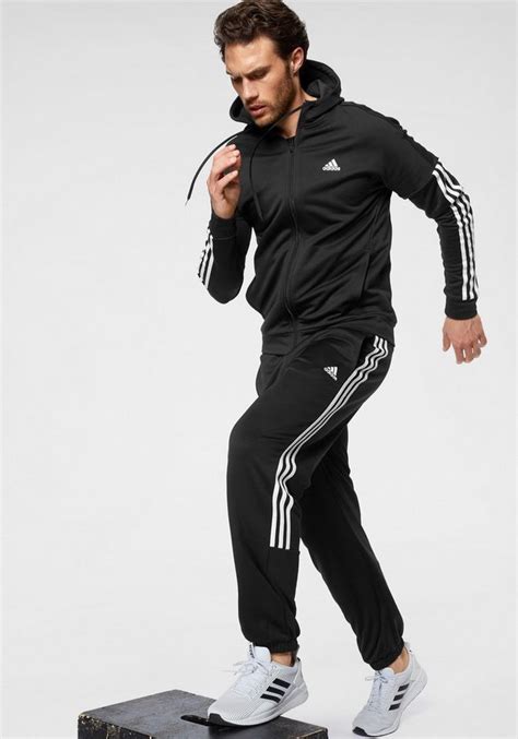 Adidas Performance Trainingsanzug 3 Stripes Hopoded Tracksuit M Set