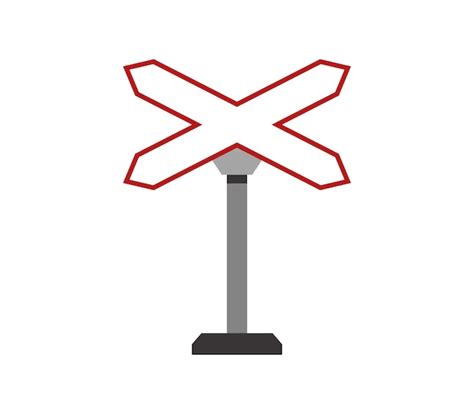 Blank Railroad Crossing Sign