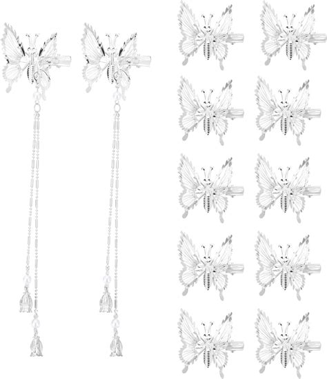 Onchsh 3d Moving Butterfly Hair Clipsmetal Butterfly Hairpins Bride