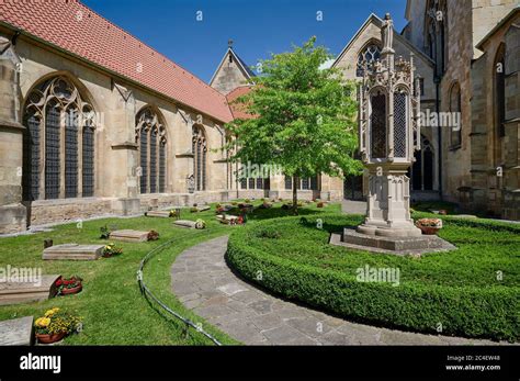 Courtyard With Tombs In Muenster Cathedral St Paulus Dom Muenster