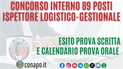 Esiti Della Prova Scritta Del Concorso Interno Per La Copertura Di 89