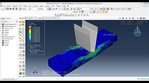 Abaqus Tutorial Videos Non Linear Contact Analysis Of Hollow Block In Abaqus 6 14 Youtube