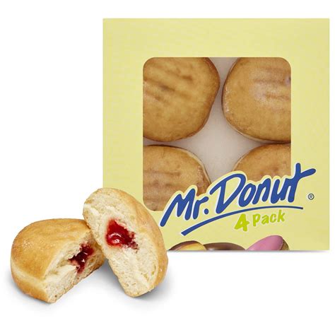 Mr Donut Jam Ball Iced 4 Pack Woolworths