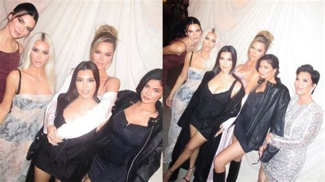 Kardashian Fam Jam Khloe Kim Kris To Kendall Jenner All Come Together Candid At Private Party