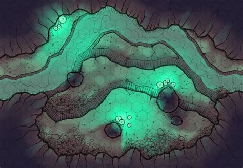 Glowing Cavern 2 Minute Tabletop Fantasy Map Dungeon Maps Dungeons And Dragons