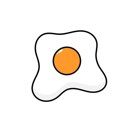 Fried Egg Vector Fried Egg Icon Or Clipart 4654175 Vector Art At Vecteezy