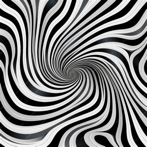 Uma obra de arte de ilusão de ótica de linhas pretas e brancas