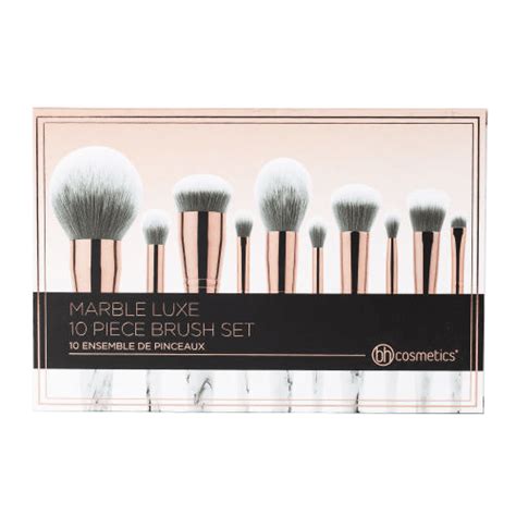 BH Cosmetics Marble Luxe Brush Set - 10 brushes at Nice One KSA