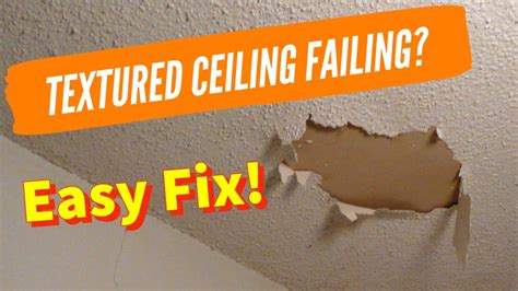 Popcorn Ceiling Repair Free And Easy Fix How To Repair A Textured Popcorn Ceiling Diy Youtube