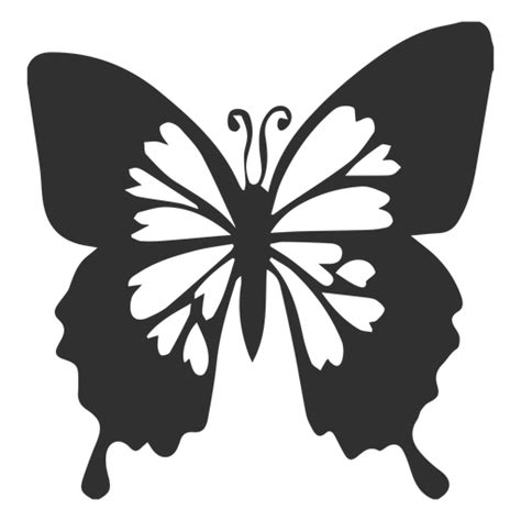 Blue Emperor Butterfly Silhouette PNG & SVG Design For T-Shirts