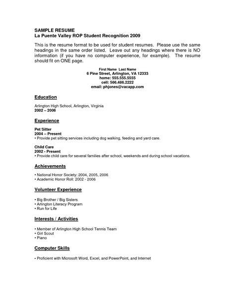 Work Experience Resume Template Leti Blog