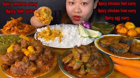 ‘spicy Mutton Curry Chicken Liver Curry Egg Curry Fish Curry