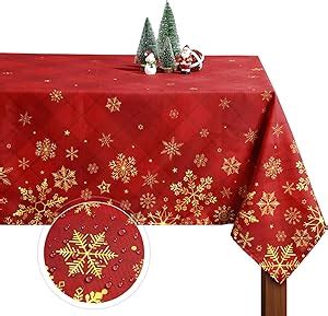 Amazon Wovweave Christmas Tablecloth Xmas Red Buffalo Plaid Table