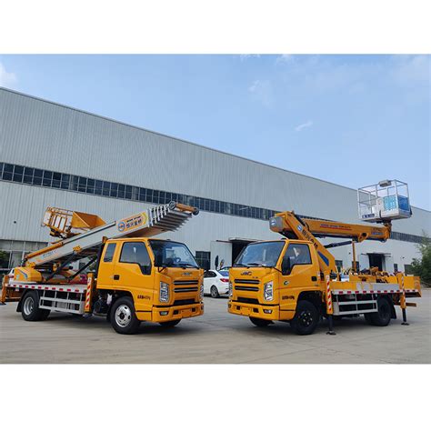 Hydraulic Truck Mounted Aerial Telescopic Access Ladders Bucket Truck