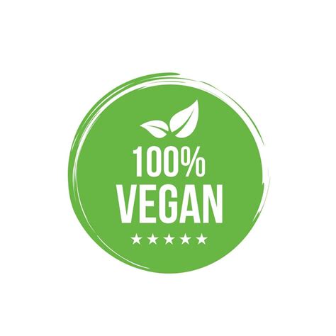 Vegan Food Badge Eco Nature Green Icon Product Label Or Logo