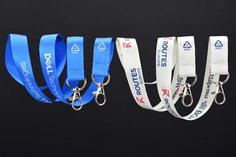 Recycled Custom Promotional RPET Lanyards Pinpops