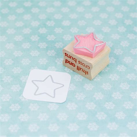 star stamp mini star outline rubber stamp christmas rubber stamp