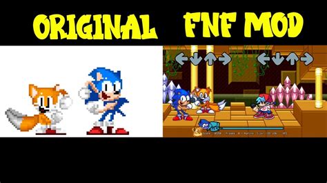 Classic Sonic And Tails Dancing Meme Original Vs FNF All References