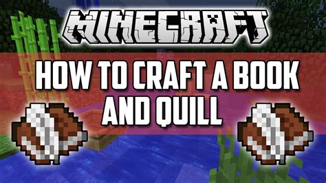 Minecraft How To Make A Book And Quill Youtube