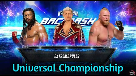 Roman Vs Cody Vs Brock Triple Threat Extrem Rules Match Wwe