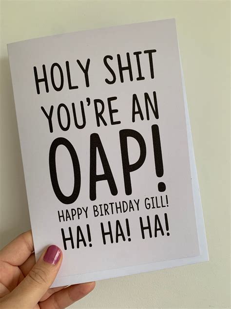 OAP Card OAP Birthday Card For Friendspersonalised Etsy