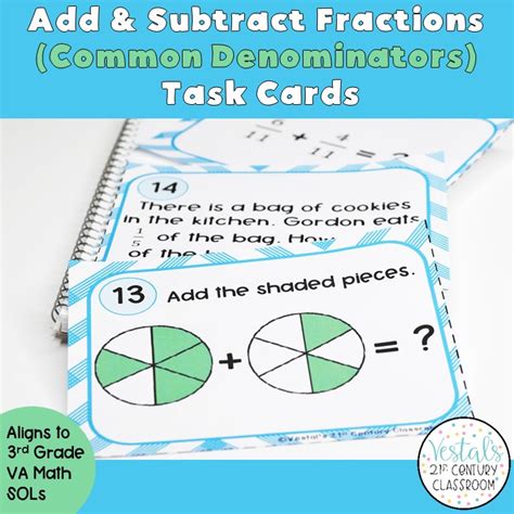 Adding And Subtracting Fractions Task Cards