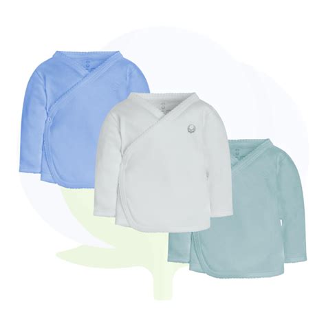 3 PACK Camiseta Cruzada Manga Larga Celeste Blanco Verde Pompon Pima