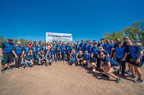 Mariel recorrió las obras del Polideportivo Diego Armando Maradona