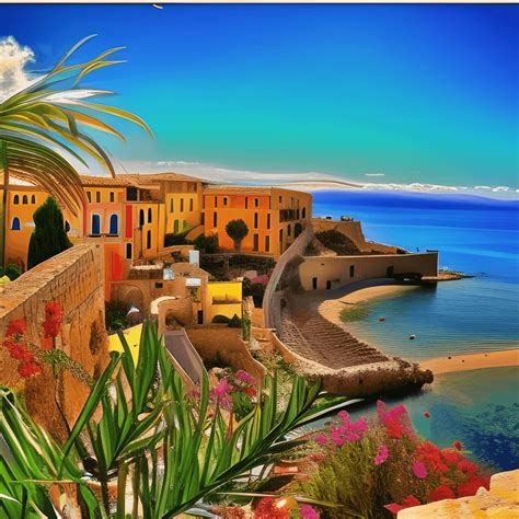 Sicily Landscape Graphic · Creative Fabrica