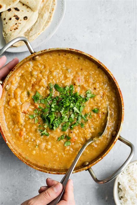 Masoor Dal Tadka Indian Red Lentil Dal The Curious Chickpea