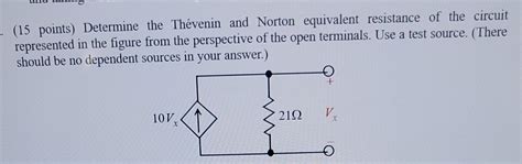 Solved 15 points Determine the Thévenin and Norton Chegg