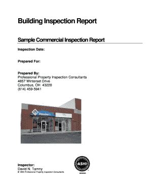 Fillable Online Sample Commercial Inspection Report Fax Email Print